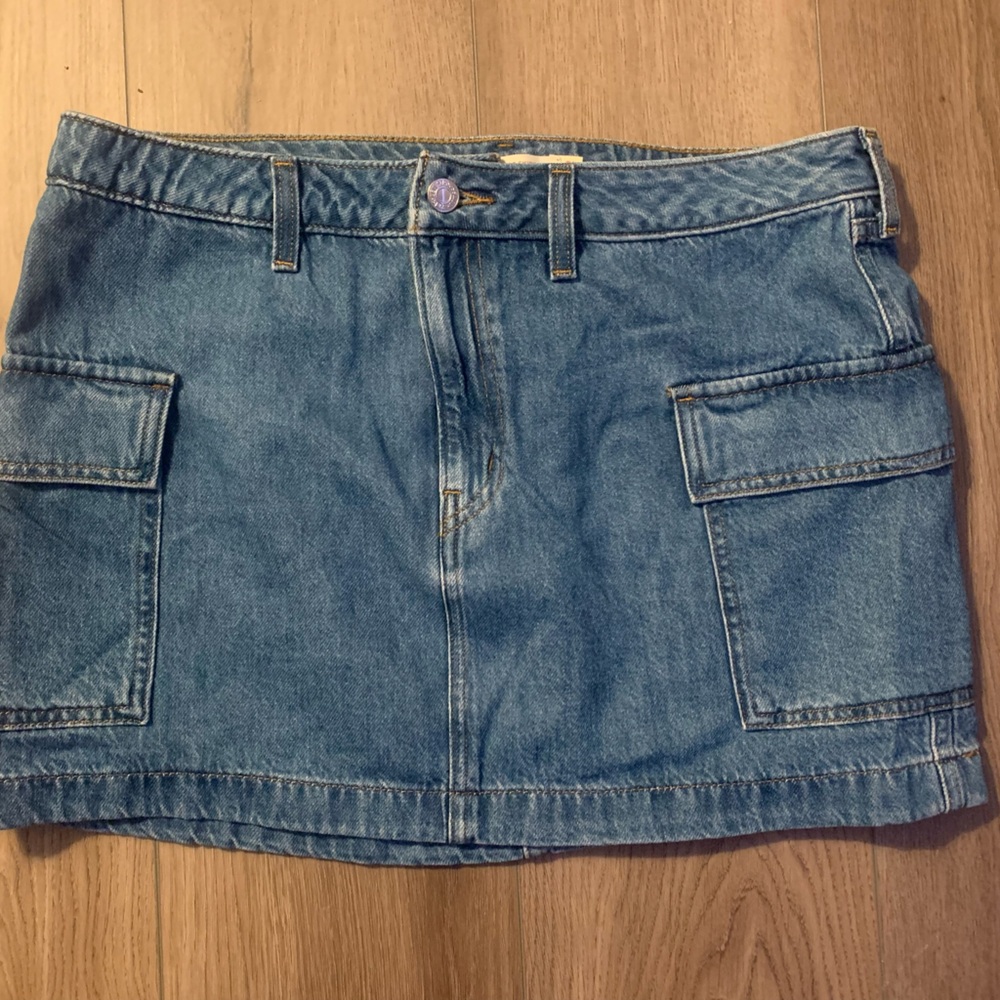 Levi's Blue Denim cargo Mini Skirt
